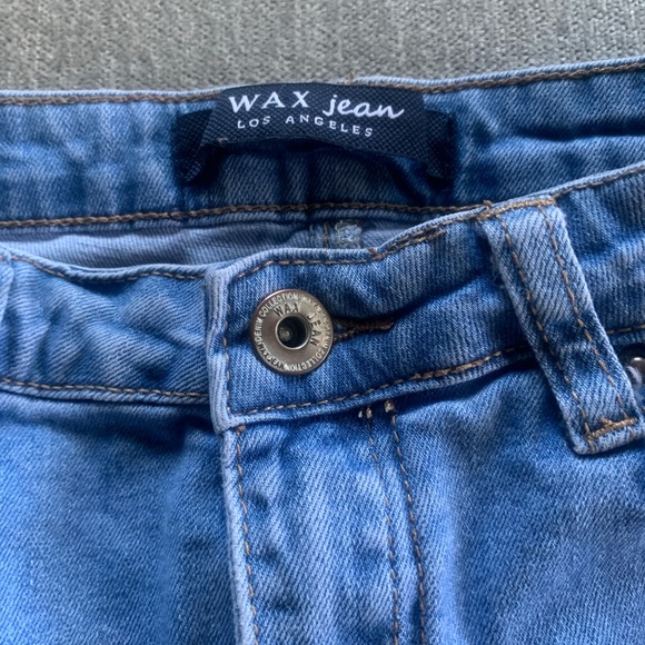 Wax Jeans distressed SMALL mini jean skirt - Picture 2 of 5